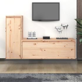 TV-Möbel 2-teilig aus massivem Kiefernholz von vidaXL, TV-Möbel - Ref: Foro24-3100114, Preis: 110,96 €, Rabatt: %