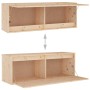 TV furniture 2 pieces solid pine wood by vidaXL, TV Furniture - Ref: Foro24-3100114, Price: 112,61 €, Discount: %