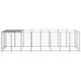 Silver kennel 4.84 m² steel by vidaXL, Dog kennels and fences - Ref: Foro24-3082203, Price: 278,40 €, Discount: %