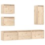 Muebles para TV 6 piezas madera maciza de pino de vidaXL, Muebles TV - Ref: Foro24-3100184, Precio: 230,19 €, Descuento: %