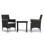 3-piece garden dining set with black cushions by vidaXL, Garden sets - Ref: Foro24-3099329, Price: 212,36 €, Discount: %