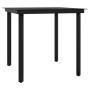 Juego de comedor de jardín 3 piezas con cojines negro de vidaXL, Conjuntos de jardín - Ref: Foro24-3099329, Precio: 212,36 €,...