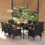 9-piece garden dining set with black cushions by vidaXL, Garden sets - Ref: Foro24-3099334, Price: 652,18 €, Discount: %