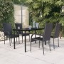 Garten Essgarnitur 5 Stück schwarz von vidaXL, Gartensets - Ref: Foro24-3099379, Preis: 321,11 €, Rabatt: %