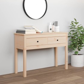 Solid pine wood console table 100x35x75 cm by vidaXL, Side tables - Ref: Foro24-814614, Price: 96,99 €, Discount: %