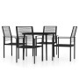 Juego de comedor para jardín 5 piezas negro de vidaXL, Conjuntos de jardín - Ref: Foro24-3099204, Precio: 254,02 €, Descuento: %