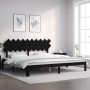 Estructura de cama con cabecero madera maciza negro 200x200 cm de vidaXL, Camas y somieres - Ref: Foro24-3193750, Precio: 167...