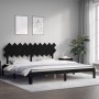 Estructura de cama con cabecero madera maciza negro 200x200 cm de vidaXL, Camas y somieres - Ref: Foro24-3193750, Precio: 167...