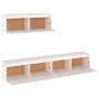 TV furniture 3 pieces solid white pine wood by vidaXL, TV Furniture - Ref: Foro24-3100140, Price: 176,79 €, Discount: %