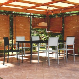 7-piece black and white garden dining set by vidaXL, Garden sets - Ref: Foro24-3099279, Price: 526,99 €, Discount: %