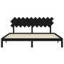 Estructura de cama con cabecero madera maciza negro 200x200 cm de vidaXL, Camas y somieres - Ref: Foro24-3193750, Precio: 167...