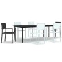 Juego de comedor para jardín 7 piezas blanco y negro de vidaXL, Conjuntos de jardín - Ref: Foro24-3099279, Precio: 527,21 €, ...