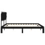 Estructura de cama con cabecero madera maciza negro 200x200 cm de vidaXL, Camas y somieres - Ref: Foro24-3193750, Precio: 167...