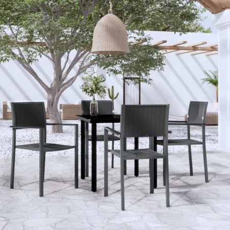 5-teiliges schwarzes Garten-Essset von vidaXL, Gartensets - Ref: Foro24-3099264, Preis: 274,99 €, Rabatt: %