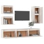 TV furniture set, 6 pieces made of solid white pine wood by vidaXL, TV Furniture - Ref: Foro24-3100185, Price: 232,11 €, Disc...