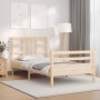 Estructura de cama con cabecero madera maciza 100x200 cm de vidaXL, Camas y somieres - Ref: Foro24-3193911, Precio: 103,89 €,...