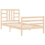 Estructura de cama con cabecero madera maciza 100x200 cm de vidaXL, Camas y somieres - Ref: Foro24-3193911, Precio: 103,89 €,...