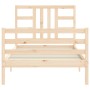 Estructura de cama con cabecero madera maciza 100x200 cm de vidaXL, Camas y somieres - Ref: Foro24-3193911, Precio: 103,89 €,...