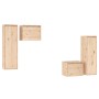 TV furniture 4 pieces solid pine wood by vidaXL, TV Furniture - Ref: Foro24-3100249, Price: 161,99 €, Discount: %