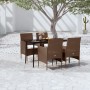 5-piece garden dining set with brown and black cushions by vidaXL, Garden sets - Ref: Foro24-3099325, Price: 369,52 €, Discou...