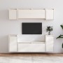 TV furniture 6 pieces solid white pine wood by vidaXL, TV Furniture - Ref: Foro24-3100190, Price: 253,94 €, Discount: %