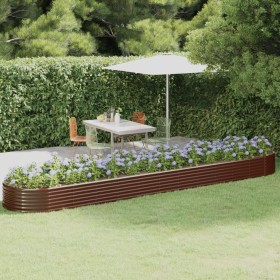 Jardinera arriate acero recubrimiento polvo marrón 507x100x36cm de vidaXL, Maceteros y jardineras - Ref: Foro24-319010, Preci...