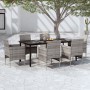 Juego de comedor de jardín 7 piezas con cojines gris y negro de vidaXL, Conjuntos de jardín - Ref: Foro24-3099291, Precio: 64...