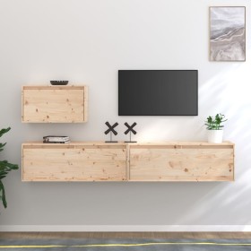 TV furniture set, 3 pieces made of solid pine wood by vidaXL, TV Furniture - Ref: Foro24-3100274, Price: 176,79 €, Discount: %