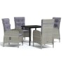 5-piece garden dining set with gray and black cushions by vidaXL, Garden sets - Ref: Foro24-3099360, Price: 904,10 €, Discoun...