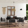 7-piece black garden dining set by vidaXL, Garden sets - Ref: Foro24-3099087, Price: 639,47 €, Discount: %