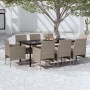 Juego de comedor para jardín 9 piezas con cojines beige y negro de vidaXL, Conjuntos de jardín - Ref: Foro24-3099298, Precio:...