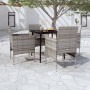 5-piece garden dining set with gray and black cushions by vidaXL, Garden sets - Ref: Foro24-3099312, Price: 372,63 €, Discoun...