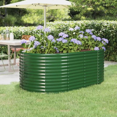 Steel powder-coated green planter bed 175x100x68 cm by vidaXL, Pots and planters - Ref: Foro24-319058, Price: 89,41 €, Discou...