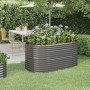 Gray powder coated steel flower bed planter 152x80x68 cm by vidaXL, Pots and planters - Ref: Foro24-318949, Price: 98,46 €, D...