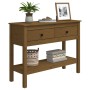 Honey brown solid pine wood console table 100x35x75 cm by vidaXL, Side tables - Ref: Foro24-814627, Price: 127,73 €, Discount: %