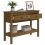 Honey brown solid pine wood console table 100x35x75 cm by vidaXL, Side tables - Ref: Foro24-814627, Price: 127,73 €, Discount: %