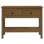 Honey brown solid pine wood console table 100x35x75 cm by vidaXL, Side tables - Ref: Foro24-814627, Price: 127,73 €, Discount: %