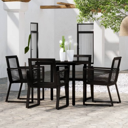 5-piece black garden dining set by vidaXL, Garden sets - Ref: Foro24-3099150, Price: 336,99 €, Discount: %