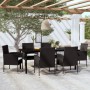 7-piece black garden dining set by vidaXL, Garden sets - Ref: Foro24-3099605, Price: 595,62 €, Discount: %