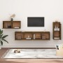 TV furniture 4 pieces solid honey brown pine wood by vidaXL, TV Furniture - Ref: Foro24-3100222, Price: 187,61 €, Discount: %