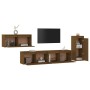 TV furniture 4 pieces solid honey brown pine wood by vidaXL, TV Furniture - Ref: Foro24-3100222, Price: 187,61 €, Discount: %