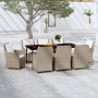 Brown 9-piece garden dining set by vidaXL, Garden sets - Ref: Foro24-3099570, Price: 1,00 €, Discount: %