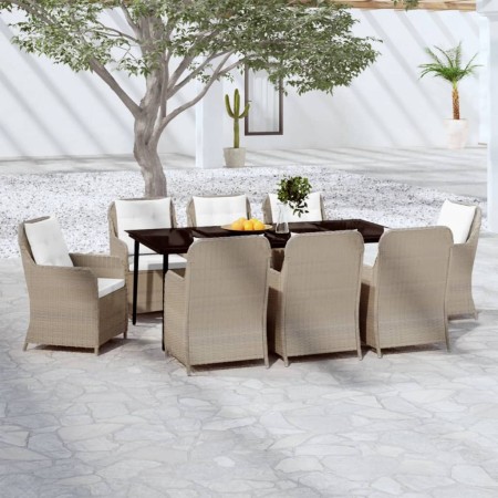 Brown 9-piece garden dining set by vidaXL, Garden sets - Ref: Foro24-3099570, Price: 1,00 €, Discount: %