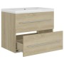 Sonoma oak engineered wood vanity unit with sink by vidaXL, bathroom vanities - Ref: Foro24-3099044, Price: 141,99 €, Discoun...