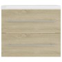 Sonoma oak engineered wood vanity unit with sink by vidaXL, bathroom vanities - Ref: Foro24-3099044, Price: 141,99 €, Discoun...