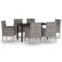 Juego de comedor de jardín 7 piezas gris antracita de vidaXL, Conjuntos de jardín - Ref: Foro24-3099610, Precio: 449,99 €, De...