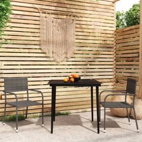 Gray 3-piece garden dining set by vidaXL, Garden sets - Ref: Foro24-3099595, Price: 197,30 €, Discount: %