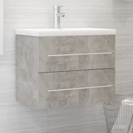 Mueble con lavabo madera de ingeniería gris hormigón de vidaXL, Tocadores de baño - Ref: Foro24-3099045, Precio: 169,84 €, De...