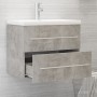 Mueble con lavabo madera de ingeniería gris hormigón de vidaXL, Tocadores de baño - Ref: Foro24-3099045, Precio: 169,84 €, De...