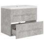 Mueble con lavabo madera de ingeniería gris hormigón de vidaXL, Tocadores de baño - Ref: Foro24-3099045, Precio: 169,84 €, De...